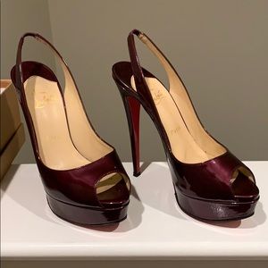 Christian Louboutin Lady Peep Sling Back